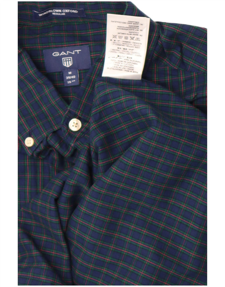 Ανδρικό πουκάμισο Gant Regular Fit Size 39/40 15 3/4 Medium Navy Blue Gingham