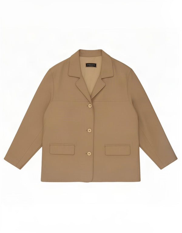 Equipe Γυναικείο Loose Fit Δερμάτινο Μπουφάν IT 42 Medium Beige