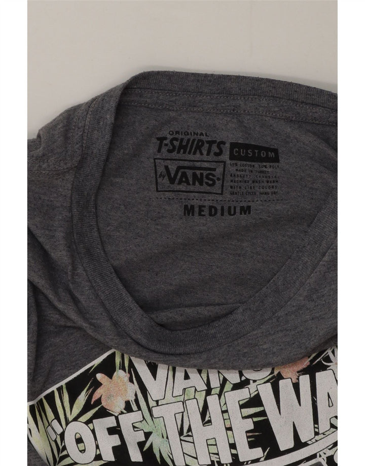 Ανδρικό γραφικό T-Shirt Vans Τοπ μεσαίου γκρι βαμβακερό
