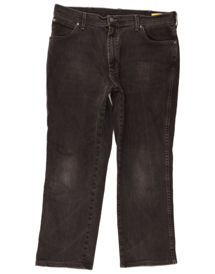 Ανδρικό τζιν Wrangler ίσιο W38 L27 Γκρι βαμβακερό