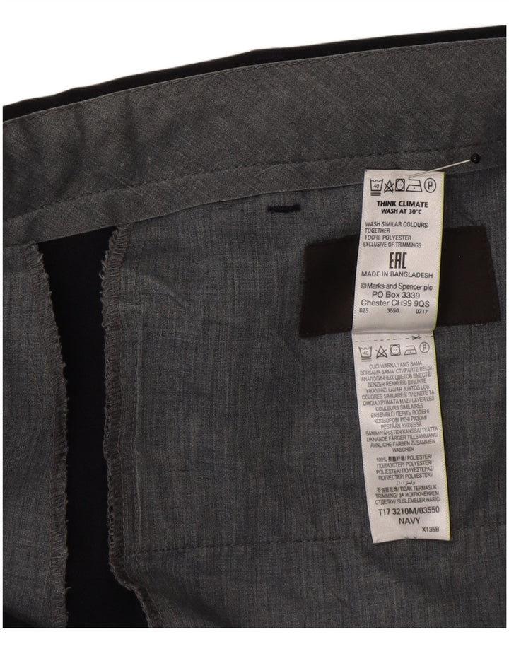 Marks & Spencer Ανδρικό ίσιο κανονικό παντελόνι W40 L33 Navy Blue