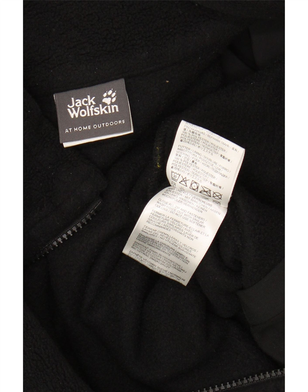 JACK WOLFSKIN Ανδρικό Fleece Jacket UK 38 Medium Black Polyester