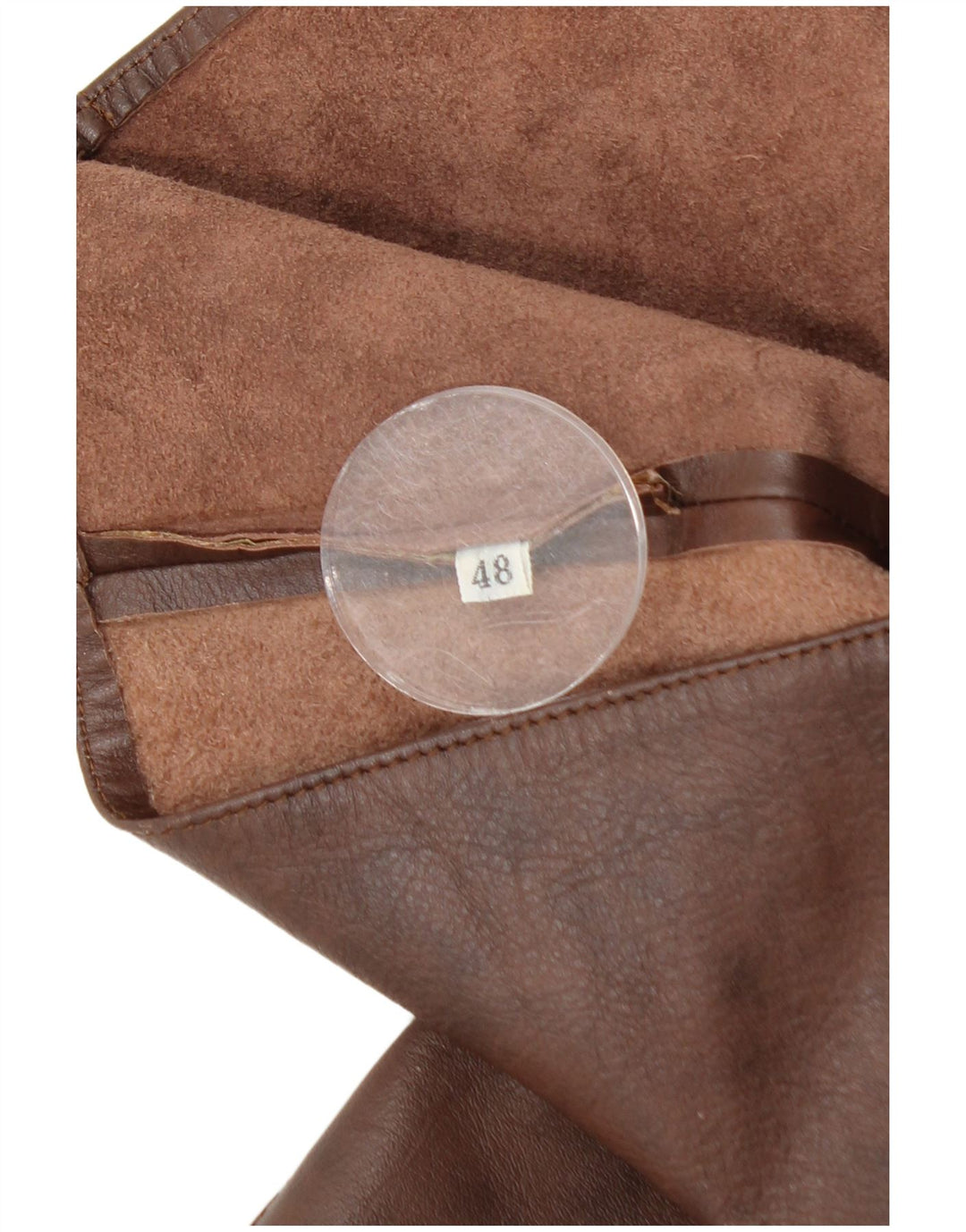 Δερμάτινο Γυναικείο Γιλέκο VINTAGE IT 48 XL Καφέ Δερμάτινο