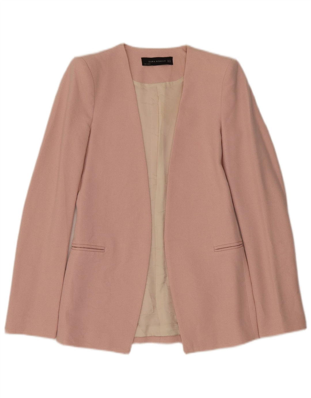 Zara Γυναικείο Open Blazer Jacket UK 6 XS Pink Viscose