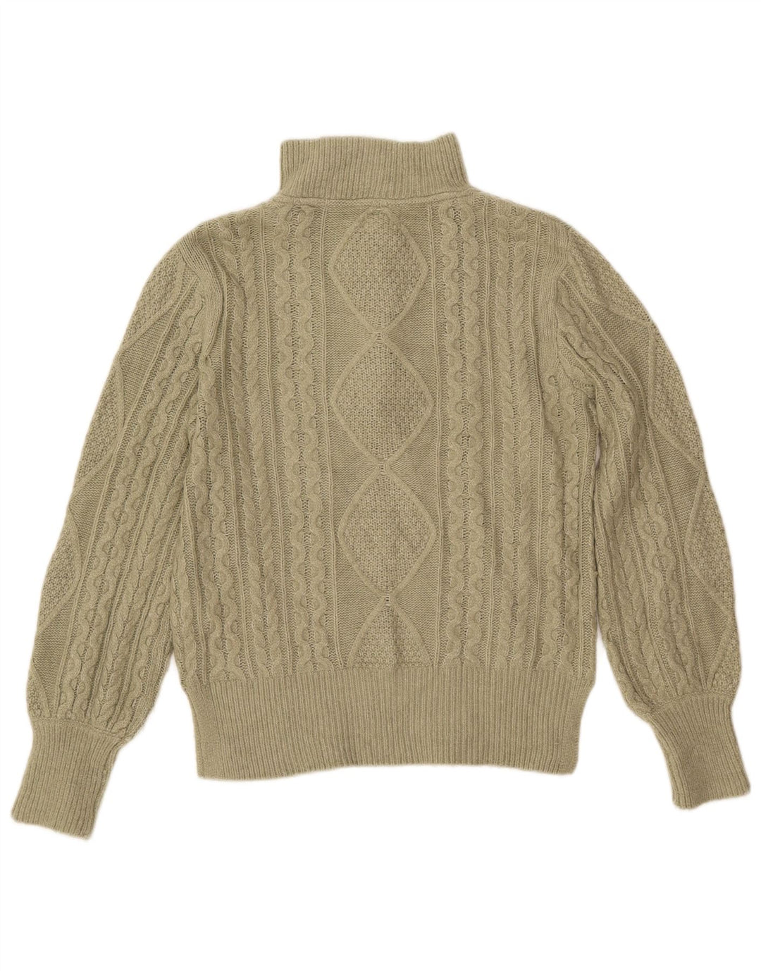 FAT FACE Γυναικείο πουλόβερ με φερμουάρ UK 8 Small Khaki Argyle/Diamond