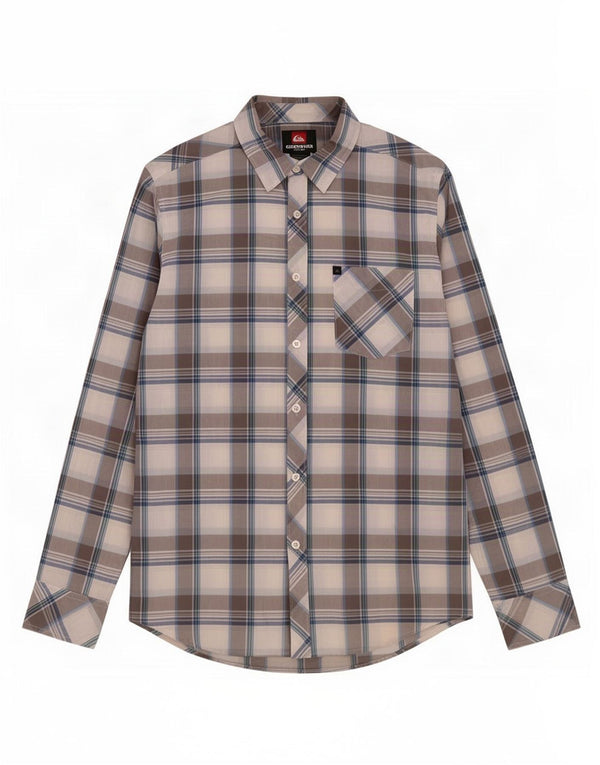 Ανδρικό πουκάμισο Quiksilver Small Grey Check Cotton