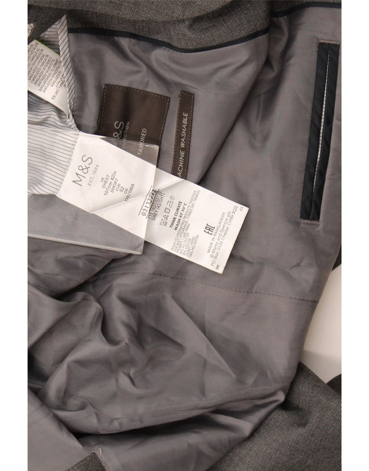 Marks & Spencer Ανδρικό μπουφάν blazer UK 42 Large Grey Polyester