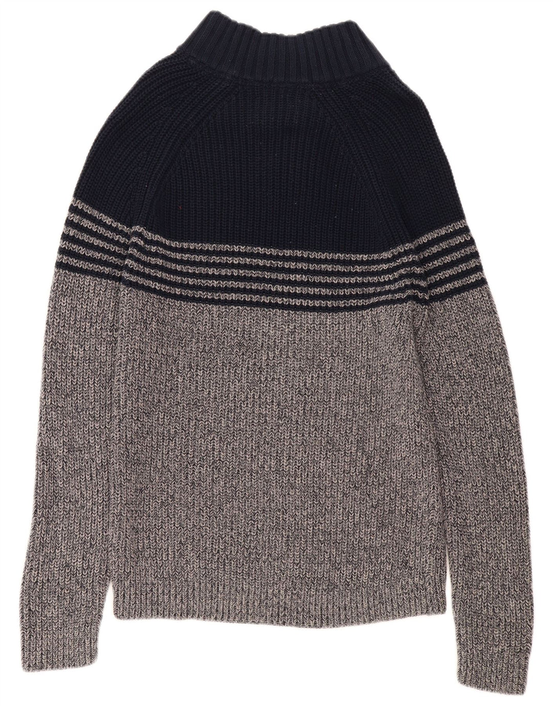 WHITE STUFF Γυναικείο πουλόβερ με λαιμό κουμπιά UK 16 Large Grey Colourblock