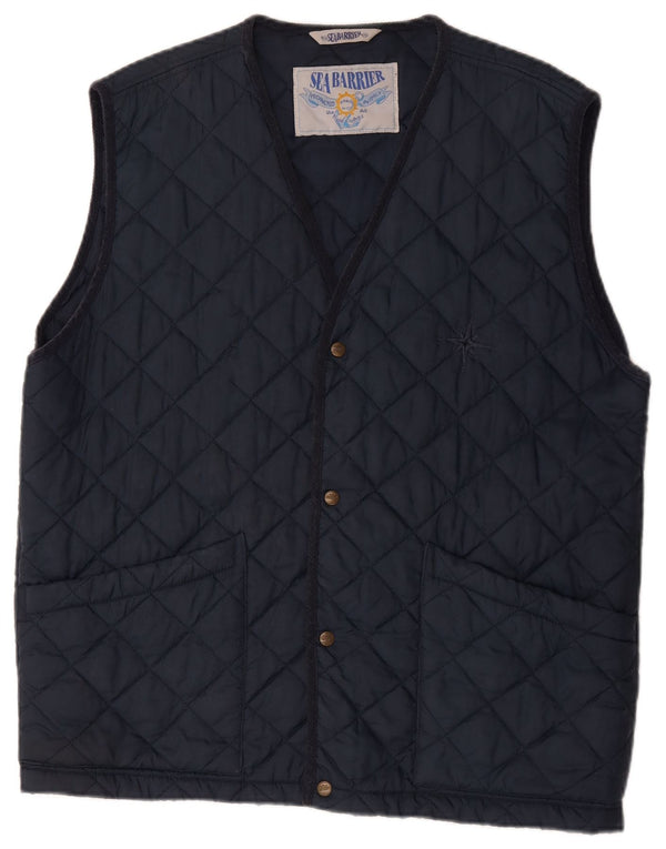 Sea Barrier Mens Quilted Gilet UK 42 XL Navy Blue