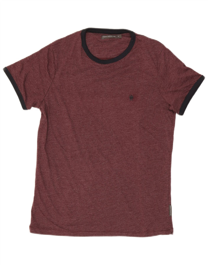 Ανδρικό T-Shirt French Connection Τοπ από μεσαίο μπορντό βαμβάκι