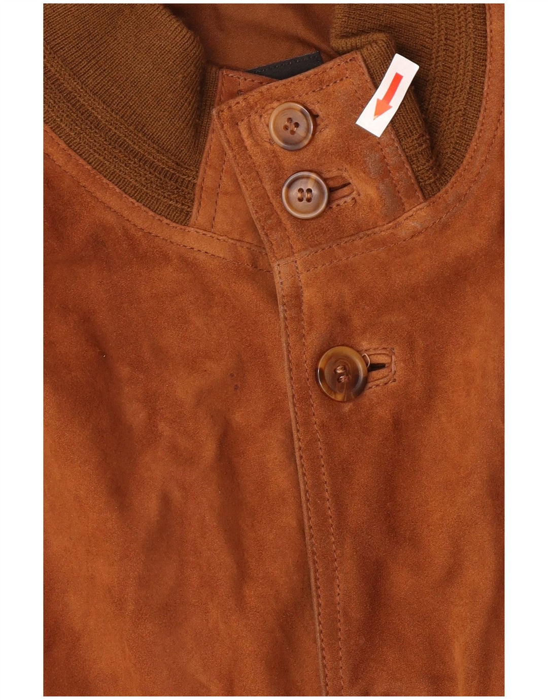 Vintage Ανδρικό Suede Bomber Jacket IT 52 XL Καφέ Δερμάτινο Ρετρό