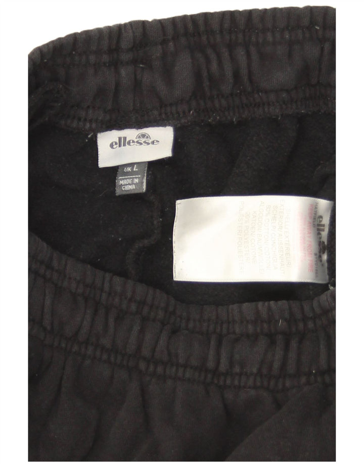Ανδρική φόρμα Ellesse Παντελόνι Joggers Μεγάλο Μαύρο Βαμβακερό