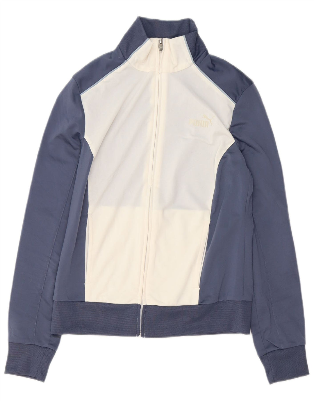 Puma Γυναικεία αθλητική φόρμα Top Jacket UK 12 Medium Navy Blue Colourblock