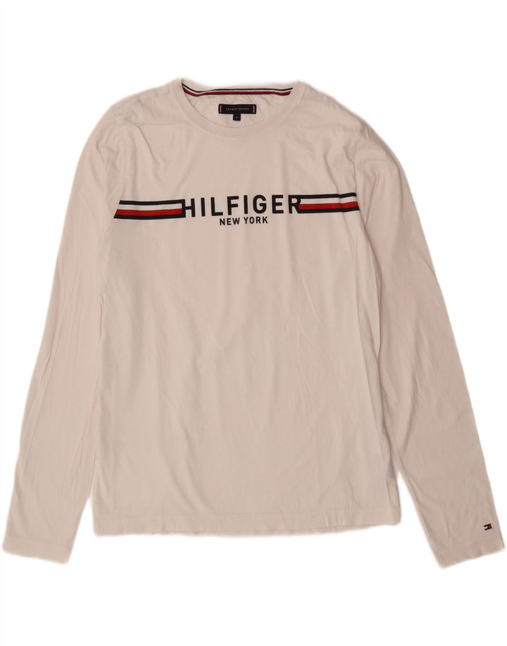 TOMMY HILFIGER Ανδρικό γραφικό μπλουζάκι με μακρυμάνικο μεσαίο υπόλευκο ριγέ
