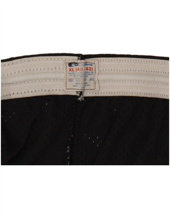 Ανδρικό γραφικό αθλητικό σορτς Champion XL μαύρο νάιλον