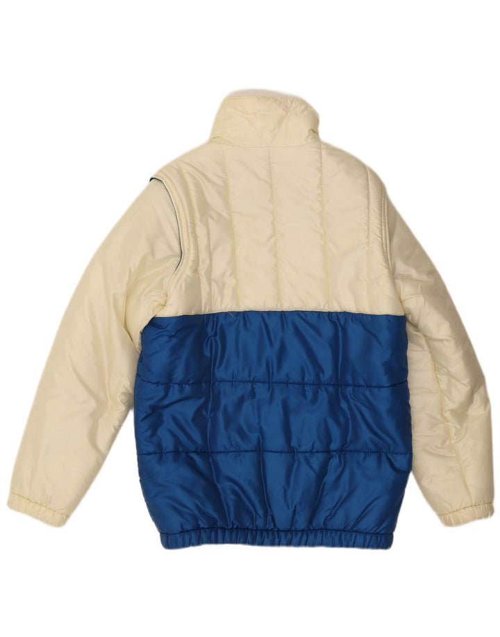 Vintage ανδρικό μπουφάν σκι UK 36 Small Off White Colourblock