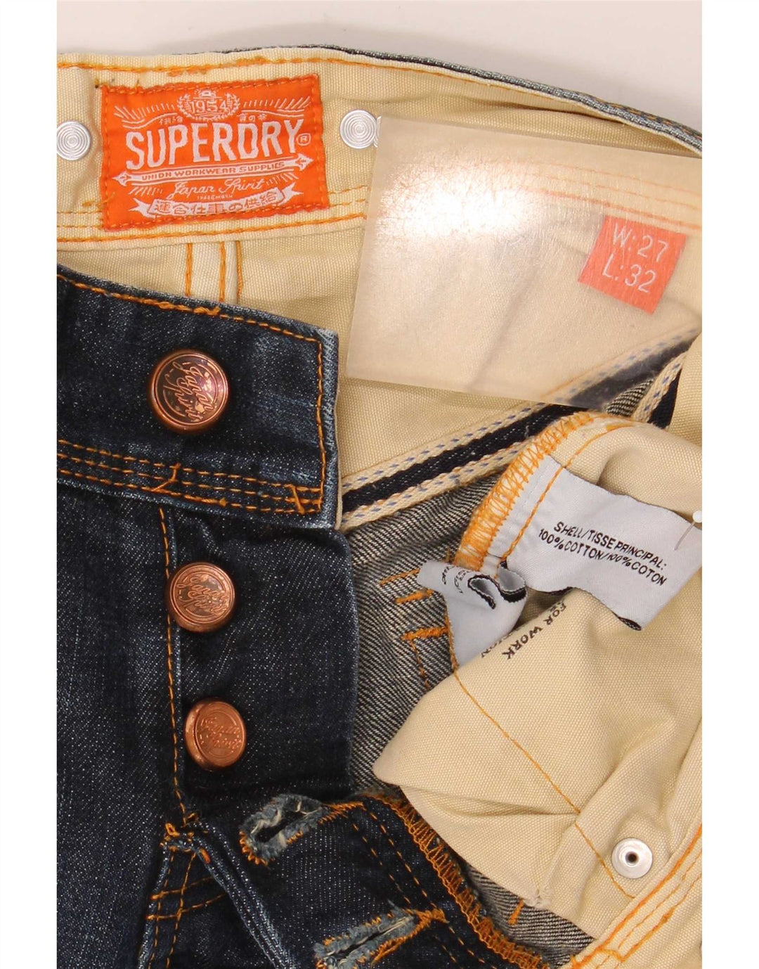 Ανδρικό τζιν μποτάκι Superdry Cargo W27 L32 Navy Blue Cotton
