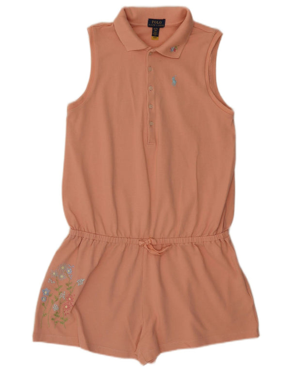Polo Ralph Lauren Girls Sleeveless Playsuit 15-16 Years XL Pink Floral