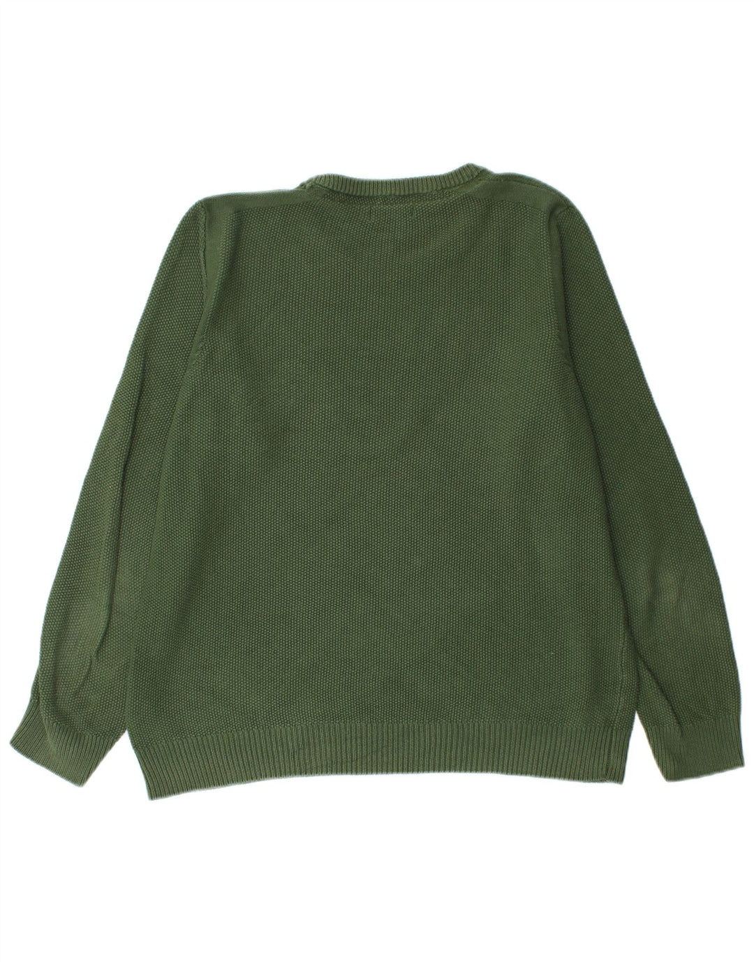 MISTRAL Ανδρικό πουλόβερ με λαιμόκοψη, μεγάλο πράσινο βαμβακερό