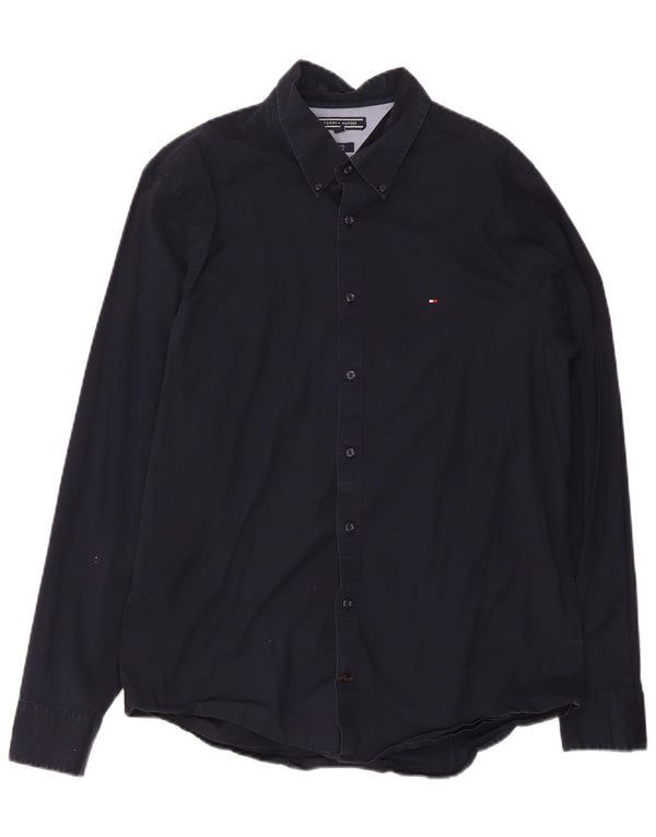 Ανδρικό πουκάμισο Tommy Hilfiger Slim Fit XL Navy Blue Cotton