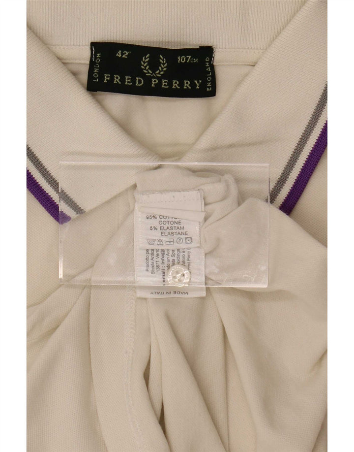 Fred Perry Ανδρικό πουκάμισο πόλο από μεσαίο λευκό βαμβάκι