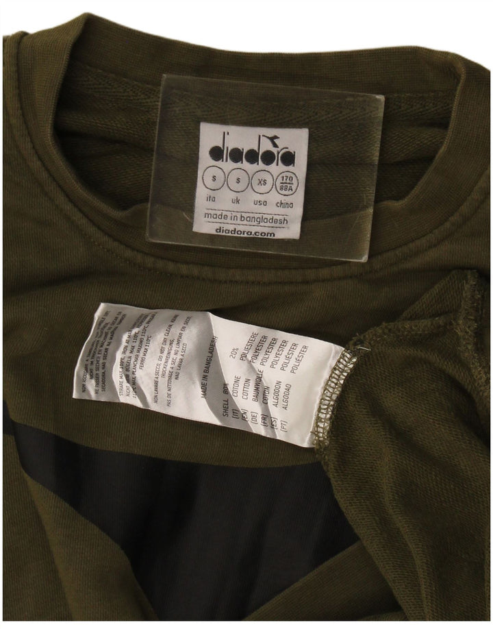 Ανδρικό γραφικό φούτερ Diadora Jumper Μικρό Χακί Βαμβακερό