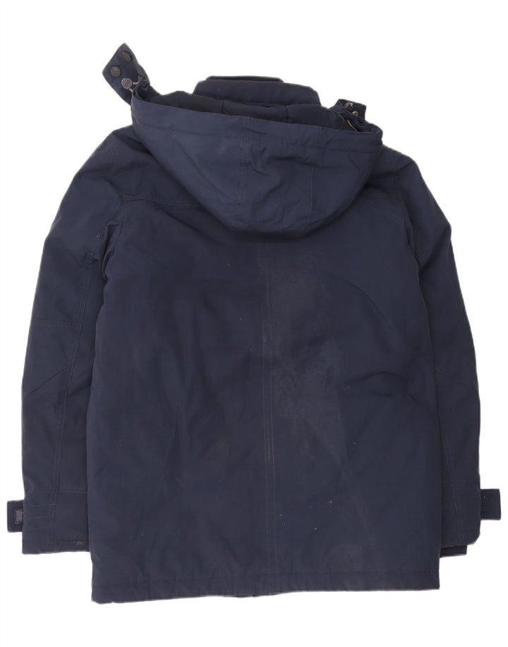 Ανδρικό παλτό με κουκούλα Tommy Hilfiger UK 38 Medium Navy Blue