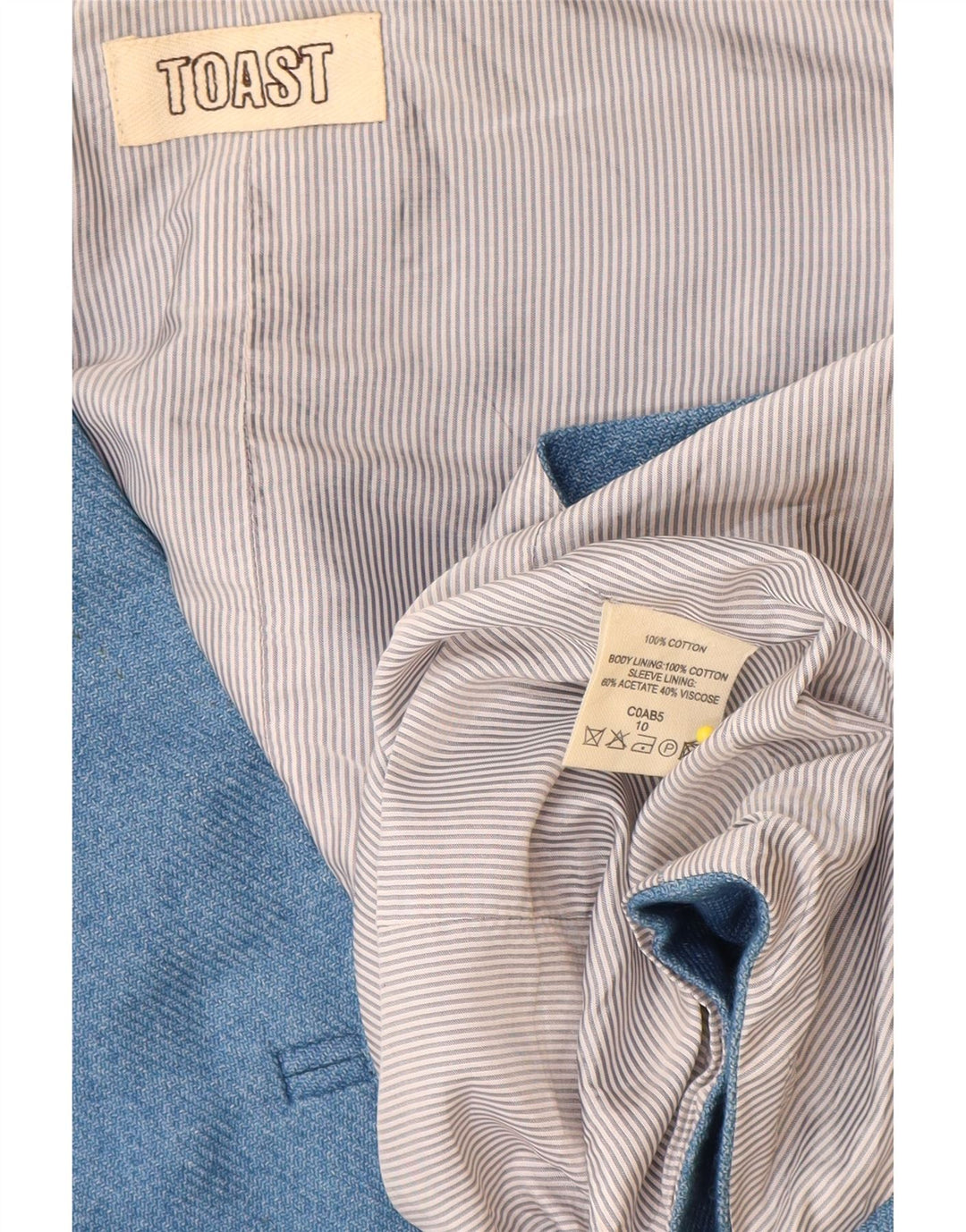 Toast Γυναικείο Γιλέκο UK 10 Small Blue Cotton