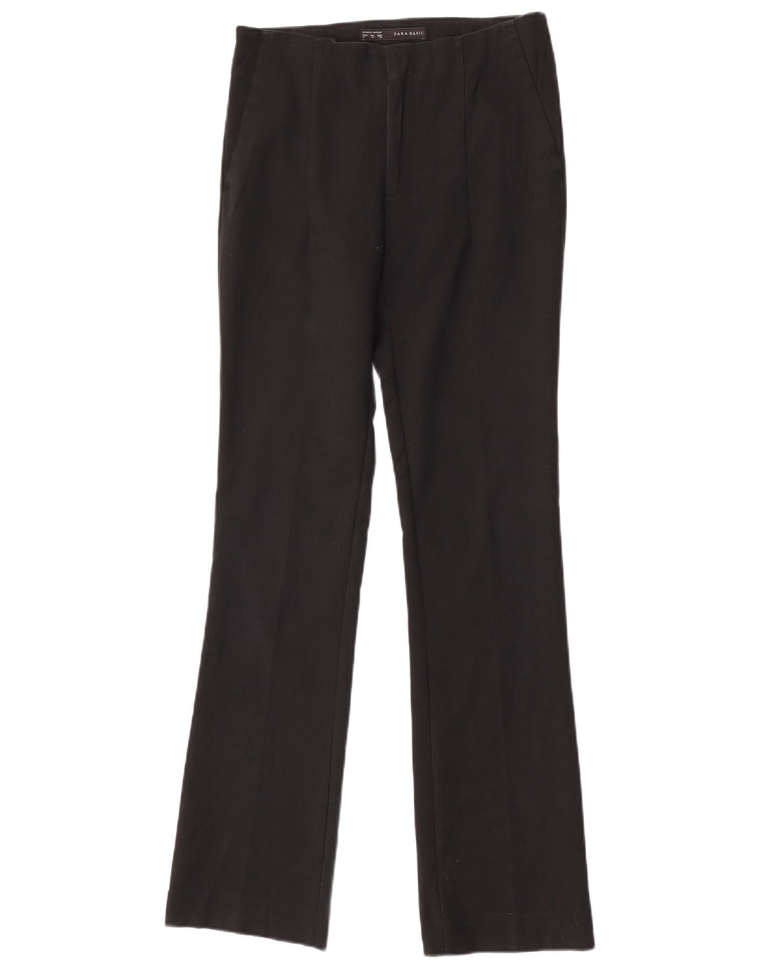 Zara Γυναικείο παντελόνι Chino Bootcut Medium W28 L32 Μαύρο βαμβακερό