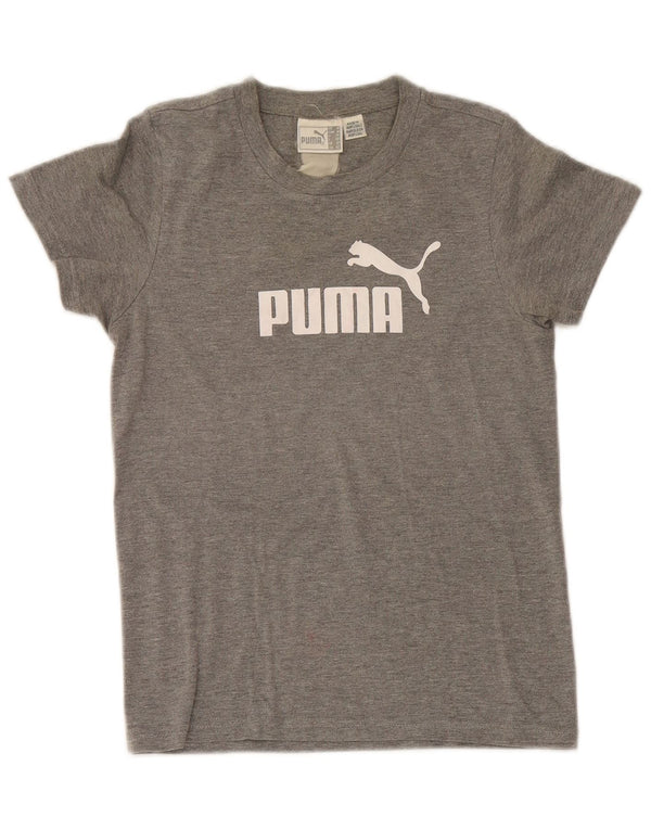 Γυναικείο γραφικό μπλουζάκι Puma Top UK 12 Medium Grey Flecked