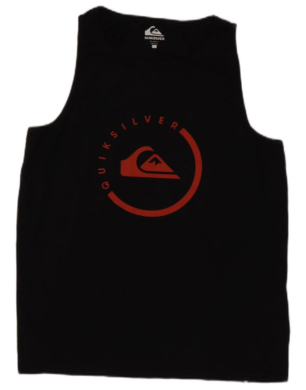 Ανδρικό γραφικό γιλέκο Quiksilver Μαύρο βαμβακερό