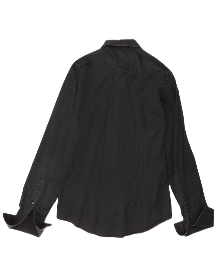Calvin Klein Ανδρικό επίσημο πουκάμισο 39 15 1/2 μεσαίο μαύρο ρίγες