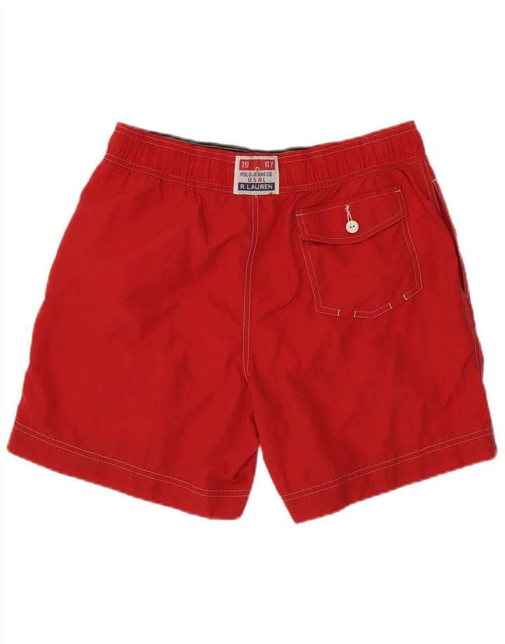 Ανδρικό γραφικό σορτς κολύμβησης POLO RALPH LAUREN Μεσαίο κόκκινο πολυεστέρα