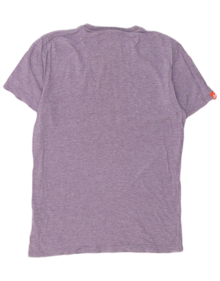 Ανδρικό T-Shirt SUPERDRY Τοπ μεσαίο μωβ βαμβακερό