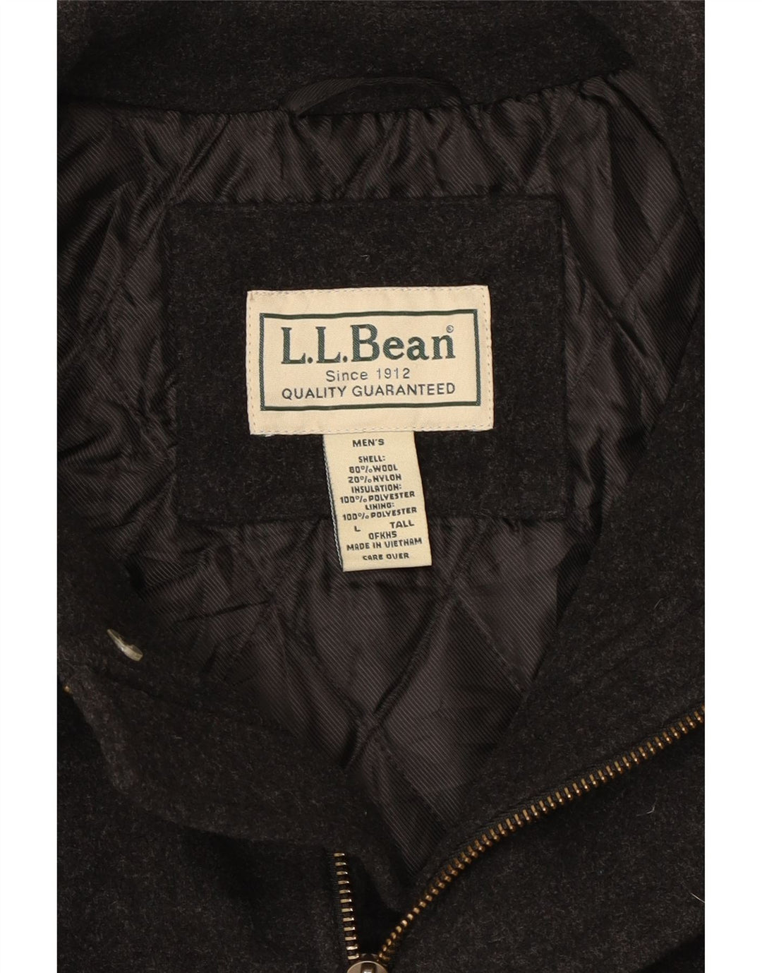 L.L.Bean Ανδρικό Πανωφόρι UK 40 Large Grey Wool