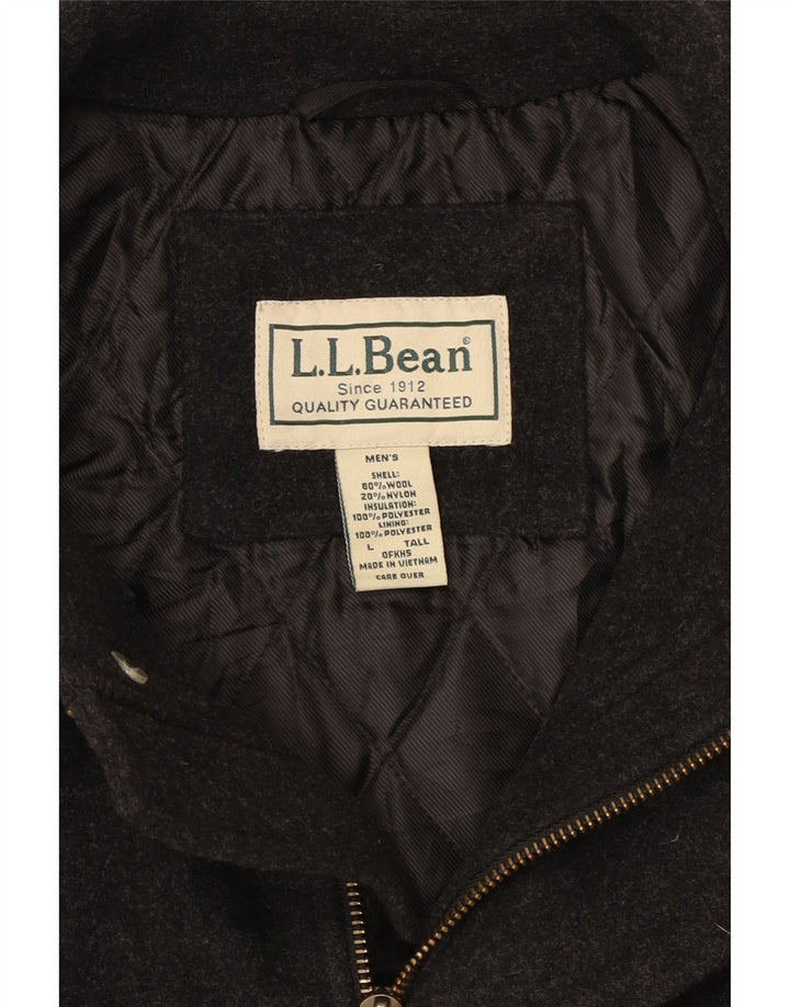 L.L.Bean Ανδρικό Πανωφόρι UK 40 Large Grey Wool