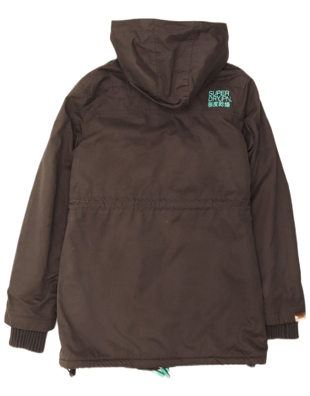SUPERDRY Womens The Windcheater Hooded Padded Jacket UK 14 Medium Grey