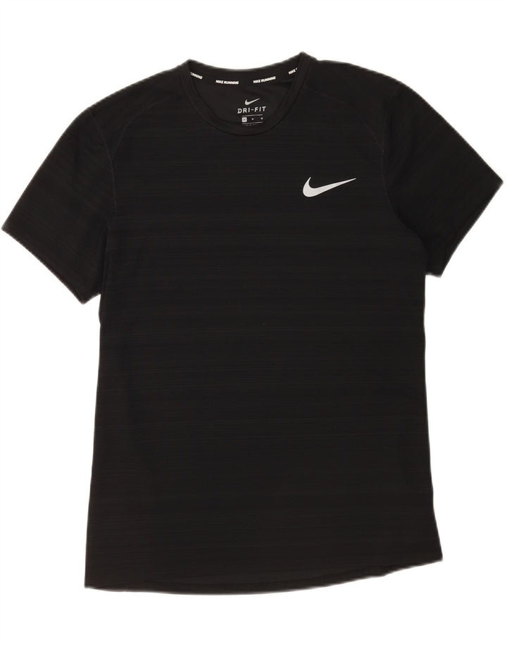 Ανδρικό T-shirt Nike Dri Fit Τοπ μεσαίου μαύρου ριγέ πολυεστέρα