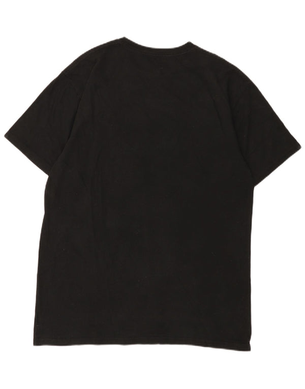 Hard Rock Cafe Mens Prague Graphic T-Shirt Top μεγάλο μαύρο βαμβακερό