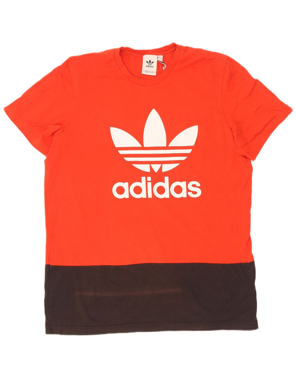 Ανδρικό γραφικό T-Shirt Adidas Top XL Red Colourblock Βαμβακερό