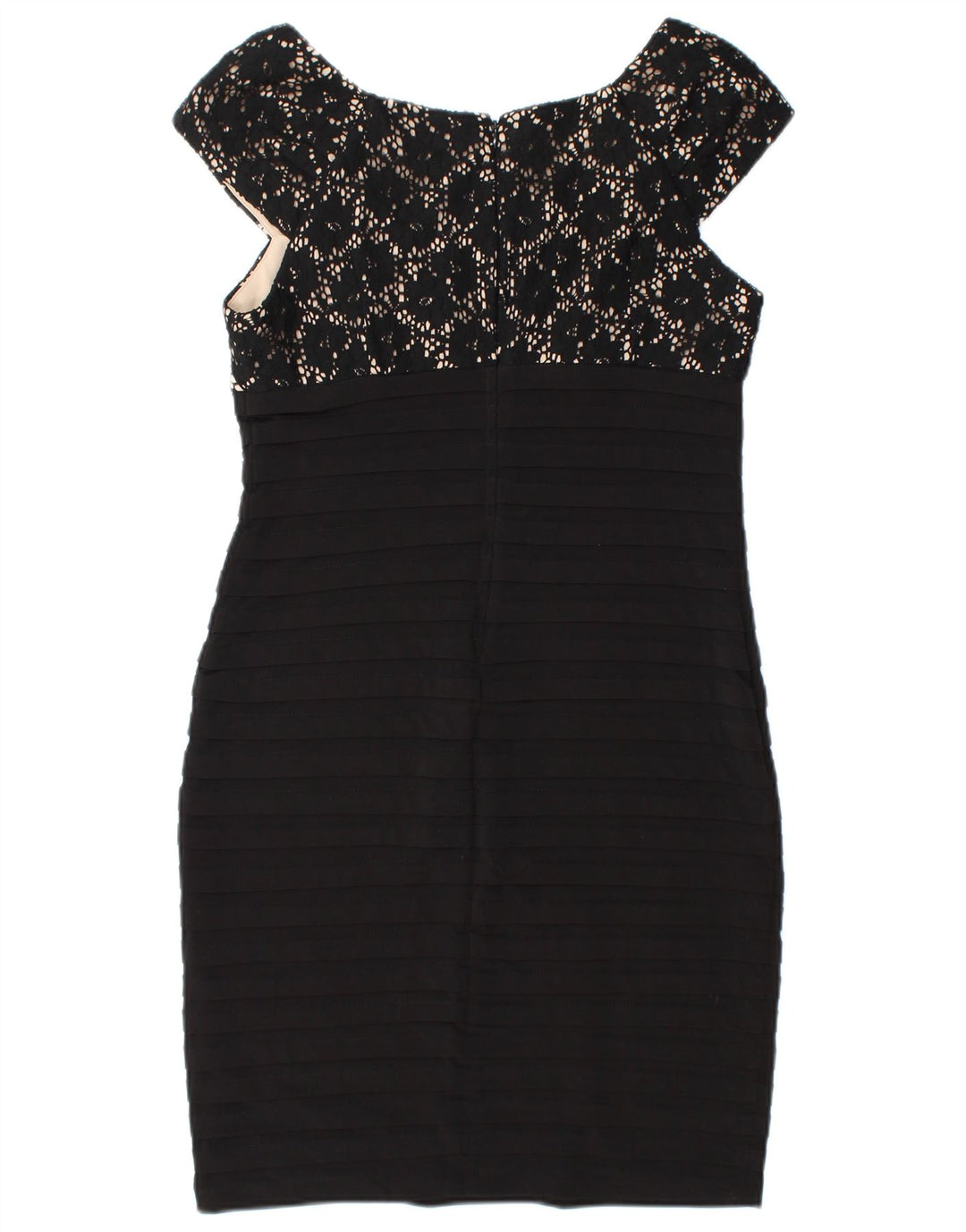 WALLIS Γυναικείο Αμάνικο Bodycon Φόρεμα UK 12 μεσαίο μαύρο πολυεστέρα