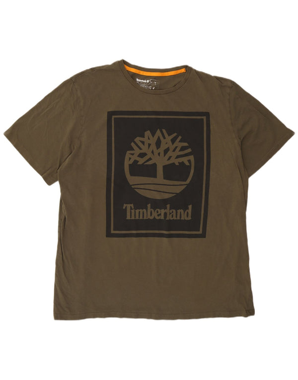 Ανδρικό T-Shirt με γραφικά κανονική εφαρμογή Timberland Top 3XL Khaki