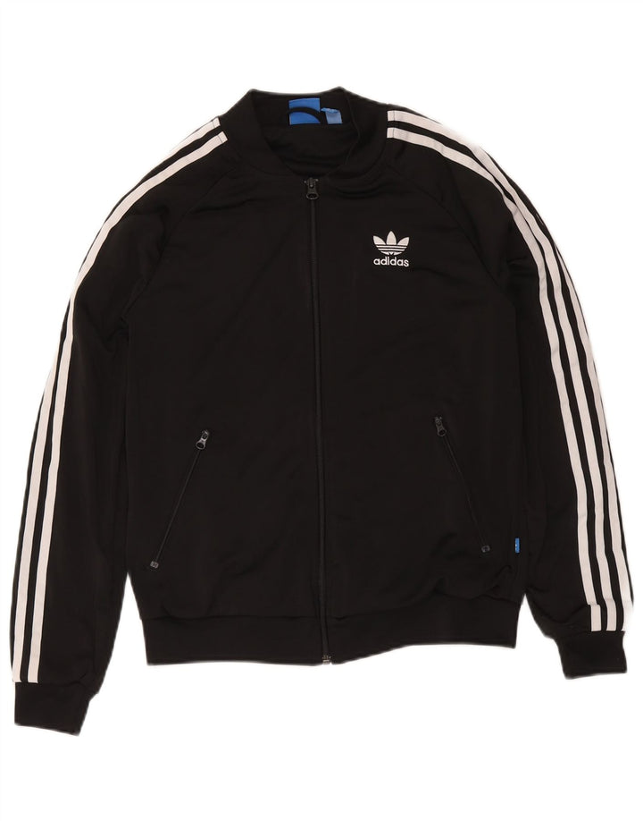 Γυναικεία αθλητική φόρμα γραφικών Adidas Top Jacket UK 12 Medium Black
