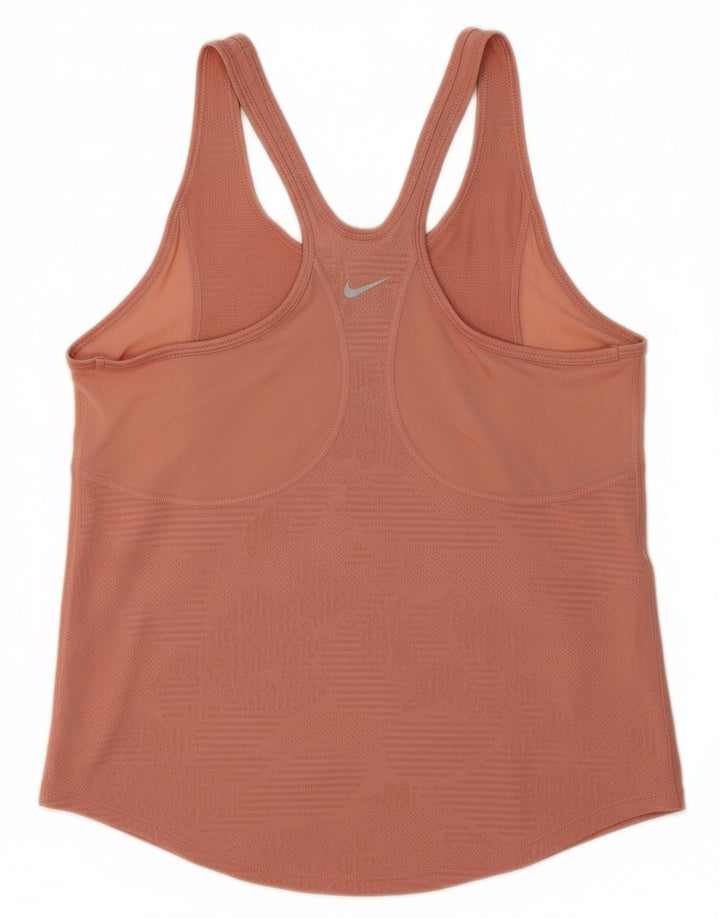 NIKE Womens Dri Fit Crop Vest Top UK 10 Small Pink Polyester
