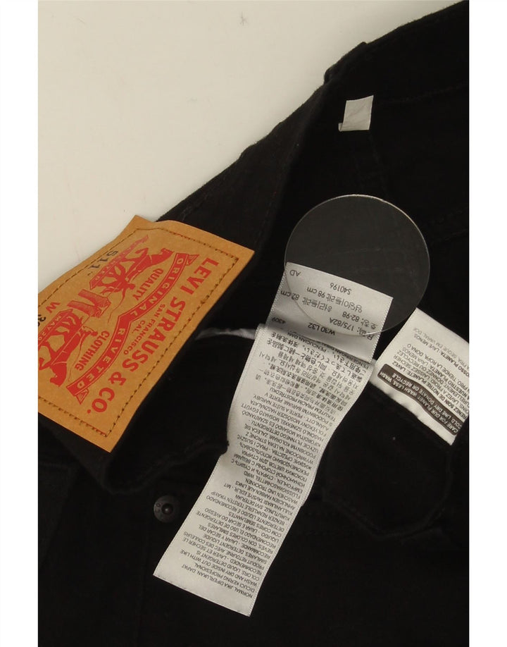 Levi's Mens 511 Slim Jeans W30 L32 Μαύρο βαμβακερό