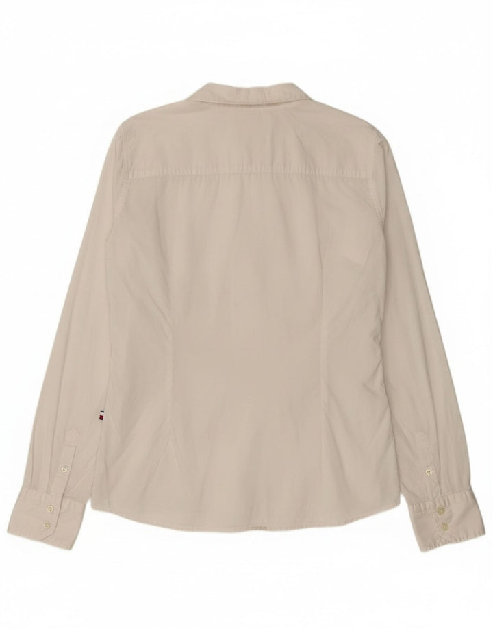 Tommy Hilfiger Γυναικείο Πουκάμισο UK 12 Μέτριο Λευκό Βαμβακερό