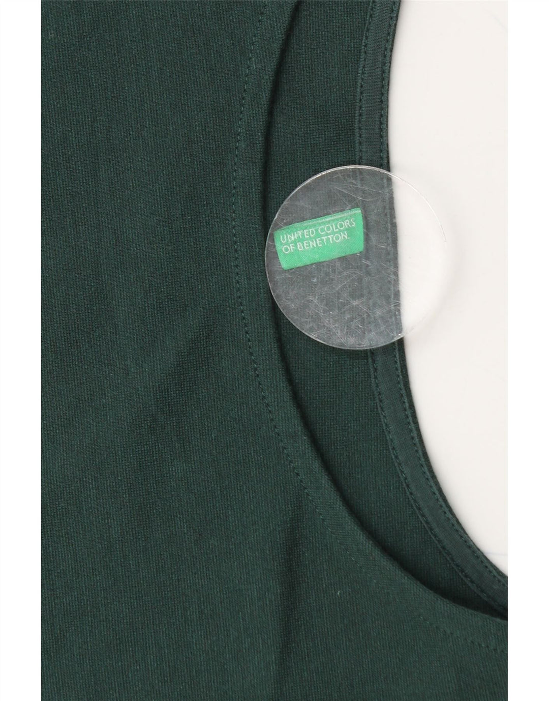 BENETTON Γυναικείο Crop Top Μακρυμάνικο UK 12 Medium Green