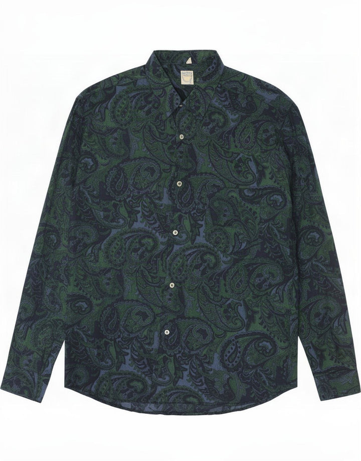 Vintage ανδρικό πουκάμισο μεγάλο πράσινο Paisley