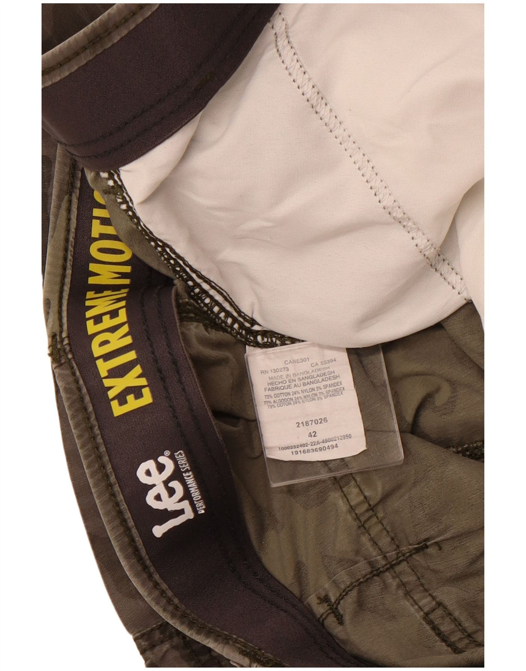 Ανδρικό σορτς LEE Extreme Motion Cargo W42 2XL Χακί Καμουφλάζ Βαμβακερό