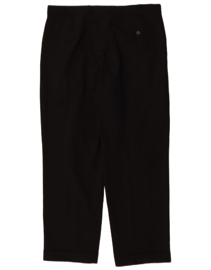 Marks & Spencer Ανδρικό παντελόνι ίσιο κοστούμι St. Michael W36 L29 Μαύρο